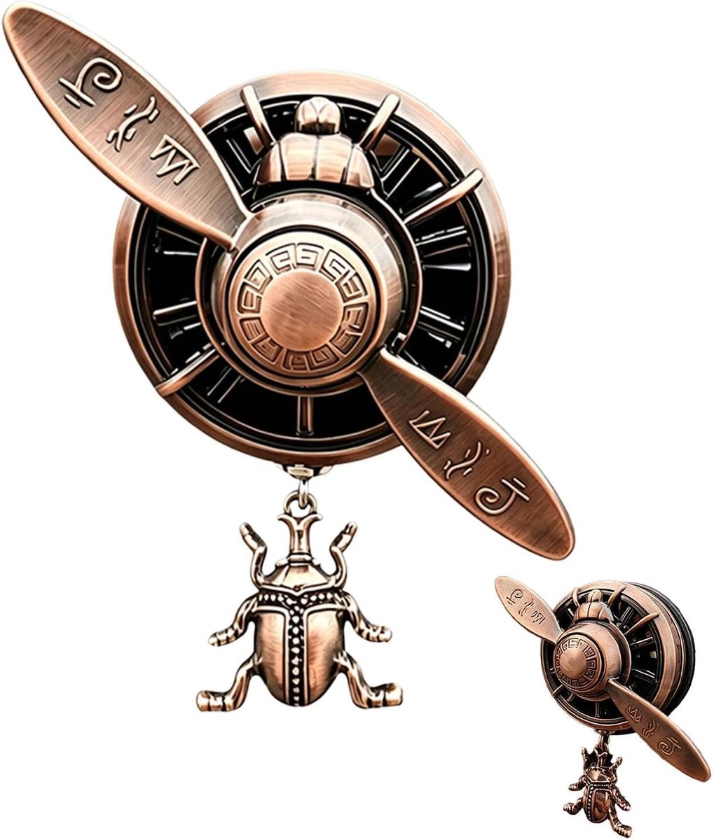 Auto Luchtverfrisser - Ventilatie Clip - Frisse Rijervaring - Propeller Design - 12 x 6 x 3 cm - Zilver