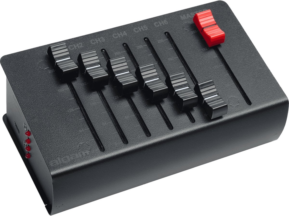 Algam Lighting DMX6-PLUS 6 Channel DMX Controller op accu