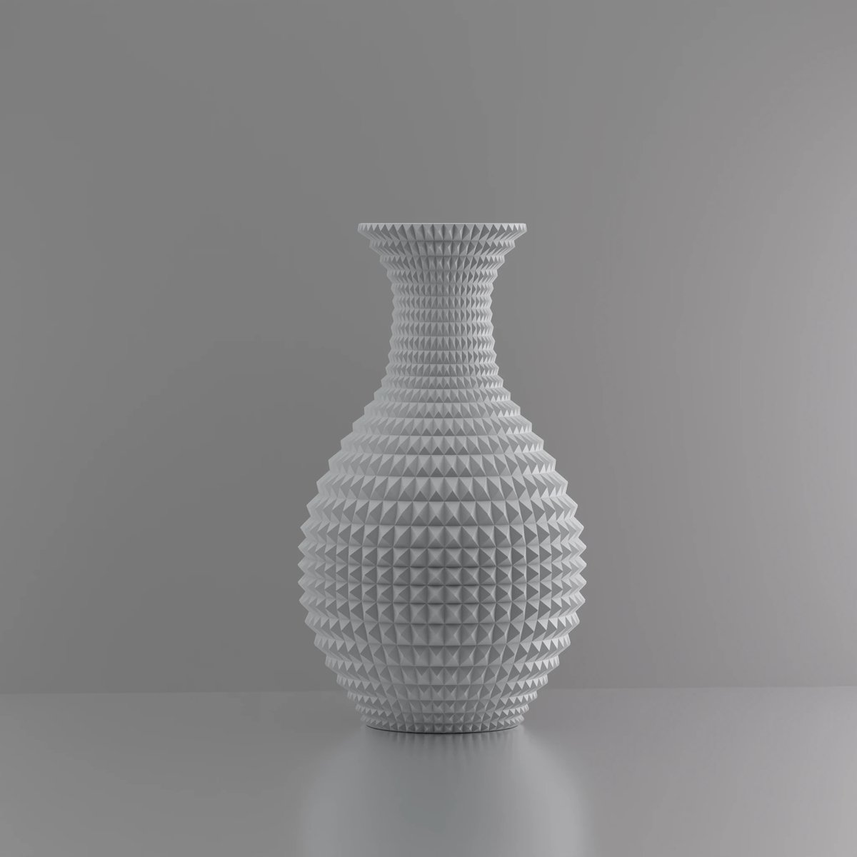 3d-gezellig Avontuur - Vaas - Waterdicht - Grijs - Maat 30 cm - Kunststof - Modern - Bloemenvaas - 100% gerecycled PLA (bioplastic)