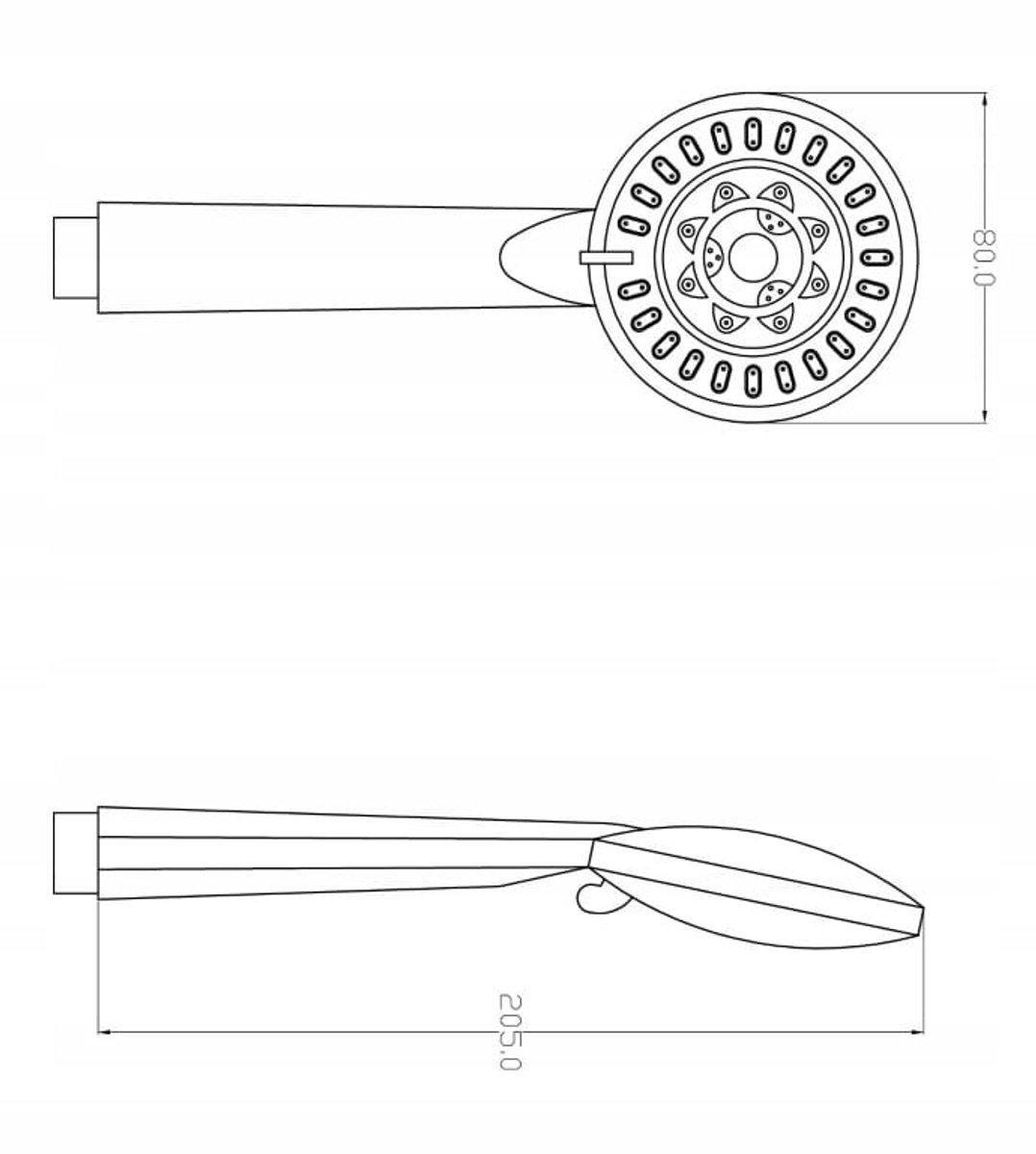 Kuchinox Foca Serie - Douchekop - Drievoudige Functie - Chroom - Zilver