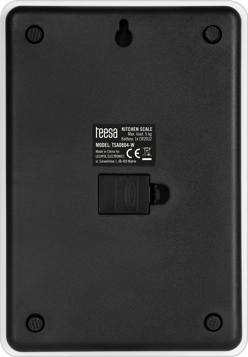 Teesa - Digitale Keukenweegschaal - LCD - Tarra - Wit