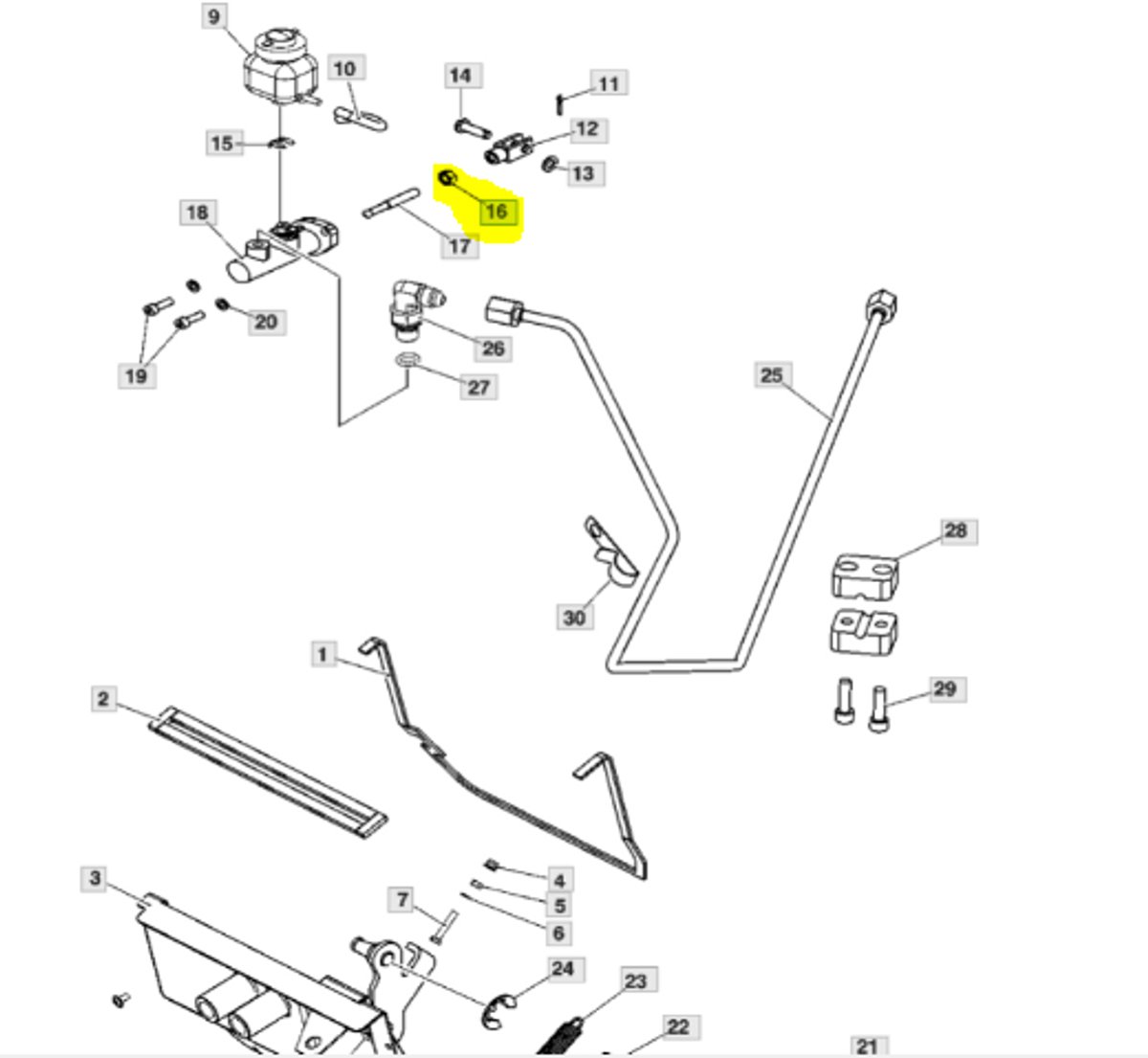 John Deere 14M7274 Serie - Hydraulische Slang Moer - voor 1010E - Betrouwbaar en Duurzaam