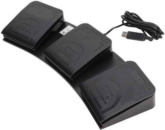 USB Voetpedaal - Voetschakelaar PC - Gaming Productiviteit - Programmeerbare Toetsen - 39 x 17 x 5 cm - Zwart — afbeelding 5