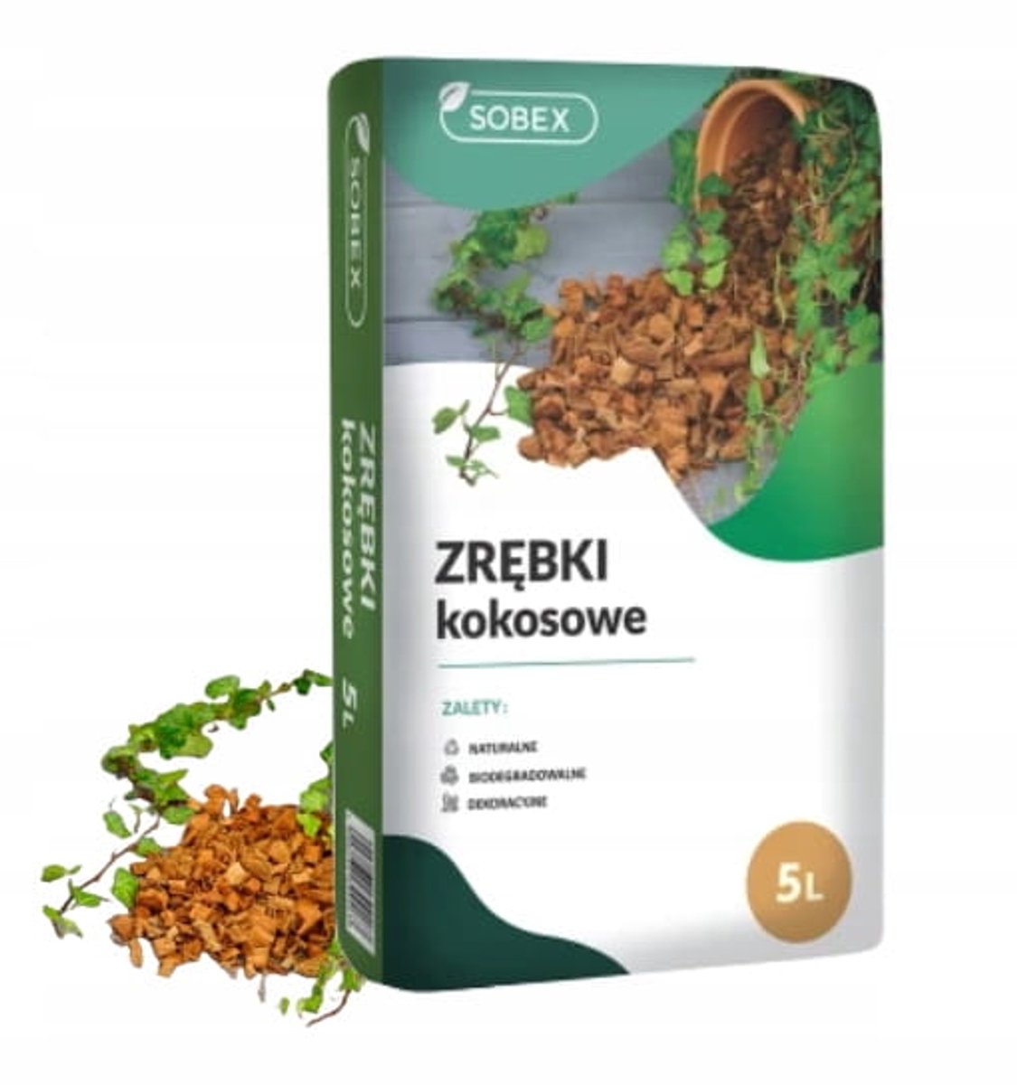 Sobex - Kokosnootsnippers - 12-24 mm - 5 l - Biologisch