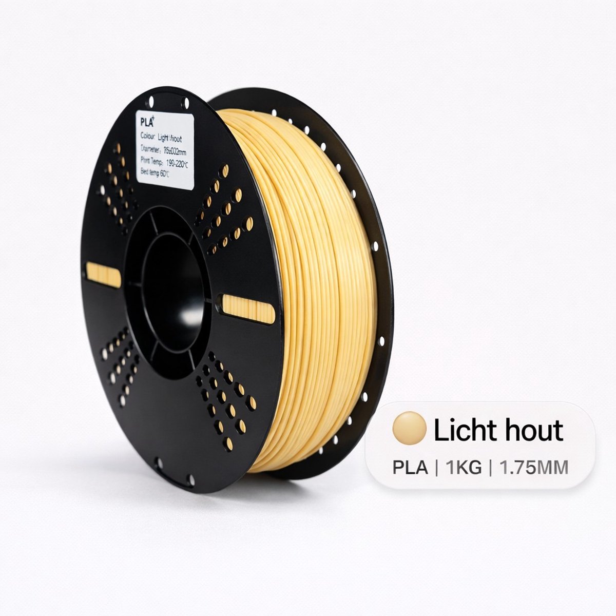 PLA+ Filament – Licht hout – 1.75mm – 1KG – Koppelprint