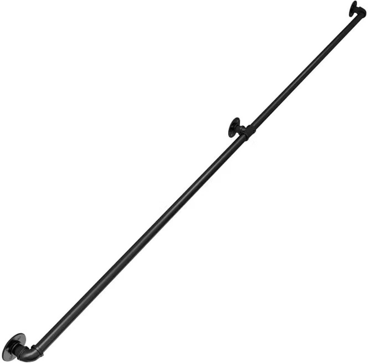 Trapleuning - Veiligheidshandgreep - Trap Lopen - Hoge Belasting - Tot 6 meter - Zwart