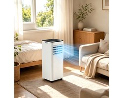 NETTLIFE Mobiele Airco 3-in-1 | 7000 BTU | Met Afvoerslang | Afstandsbediening LED Display Timer Wielen & Draaggreep | Voor Ruimtes Tot 25 m²