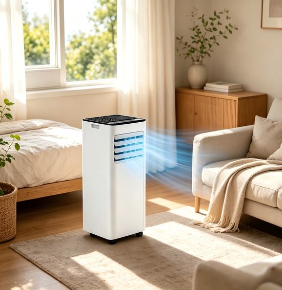 NETTLIFE Mobiele Airco 3-in-1 | 7000 BTU | Met Afvoerslang ...