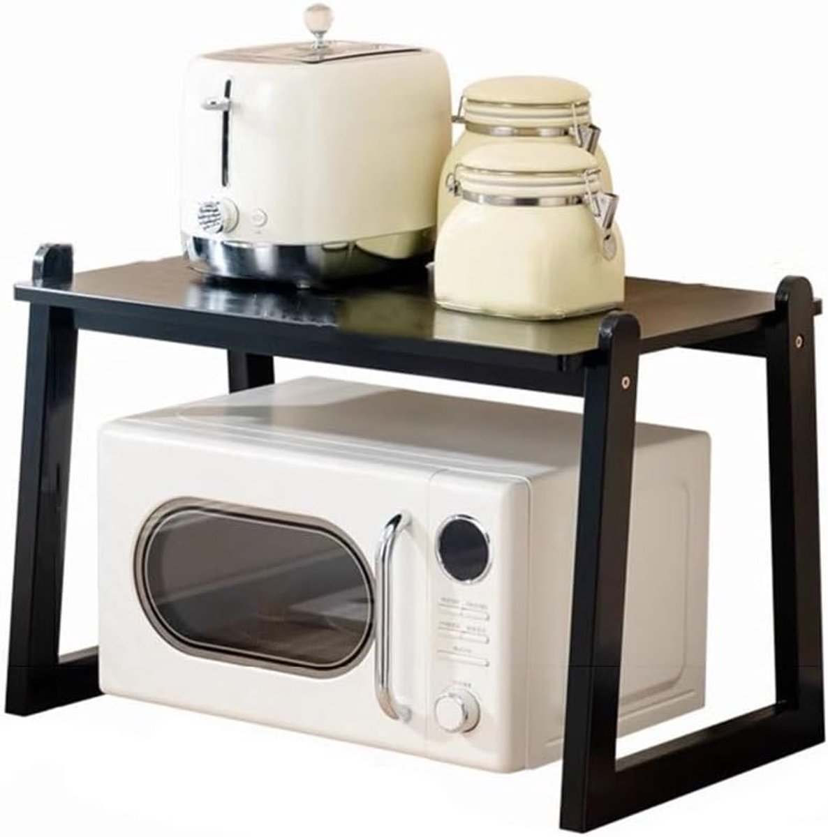 Magnetron Rek - Keuken Organizer - Keuken Opbergen - Driehoekige Structuur - 70cm - Zwart