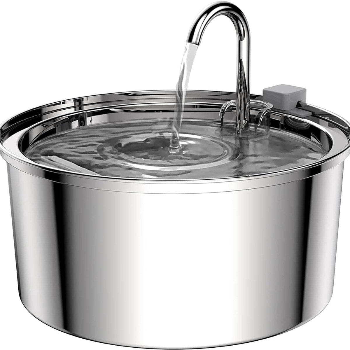 carmdering - Kattendrinkfontein - Huisdierdrinkfontein - RVS Drinkfontein - RVS, actief koolstoffilter, stille pomp, 5V, afwasmachinebestendig - Voor katten & honden - Kraanontwerp, vers water