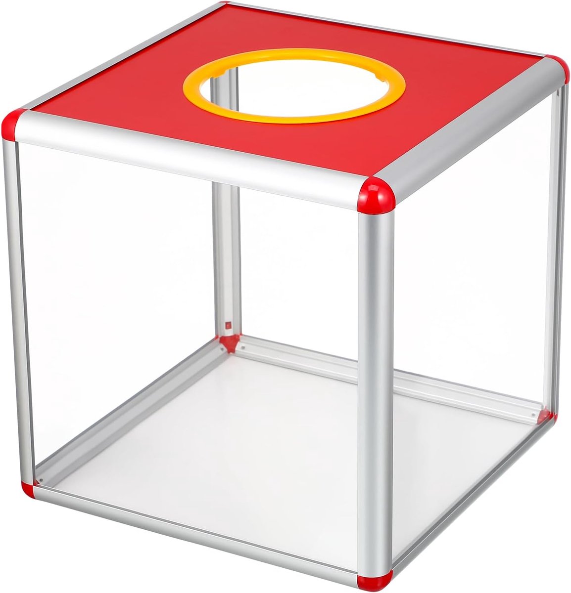 Donatie Doos - Loterij Stembus - Activiteiten Organiseren - Transparant Ontwerp - 25 x 25 x 25 cm - Transparant