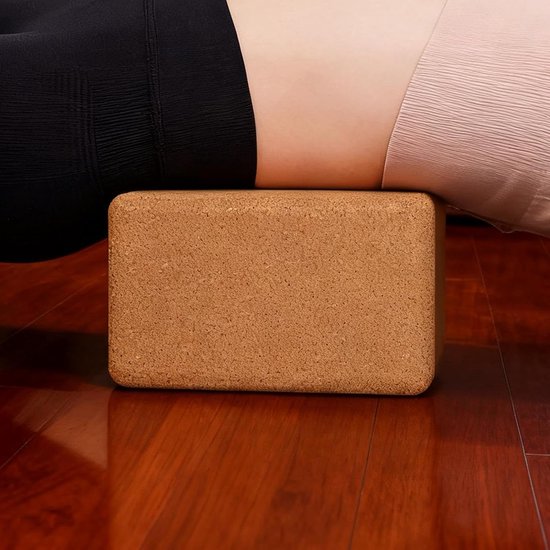 Yoga Blok - Pilates Gereedschap - Fitness Training - Antislip Kurk - 23 x 15.5 x 8 cm - Natuurlijk — afbeelding 4