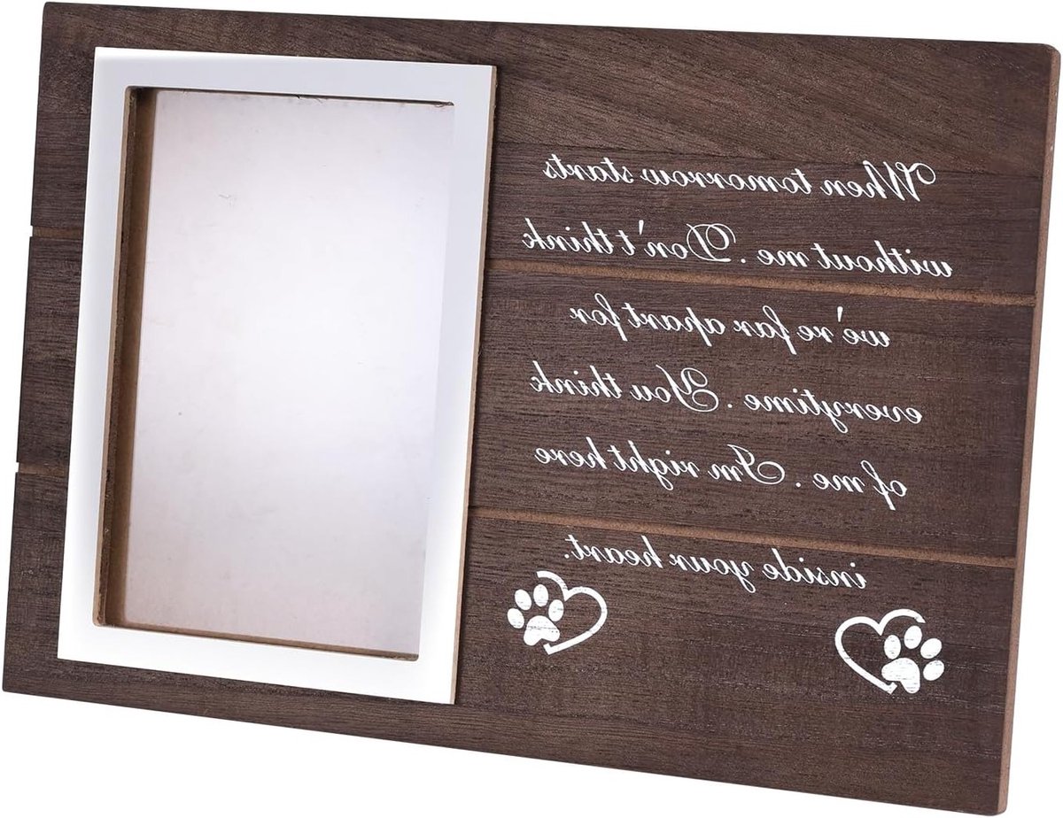 Houten Fotoalbum voor Huisdierenherinneringen, 30x20cm, Troostgeschenk voor Honden en Katten, Persoonlijke Herinnering en Fotolijst voor Huisdieren