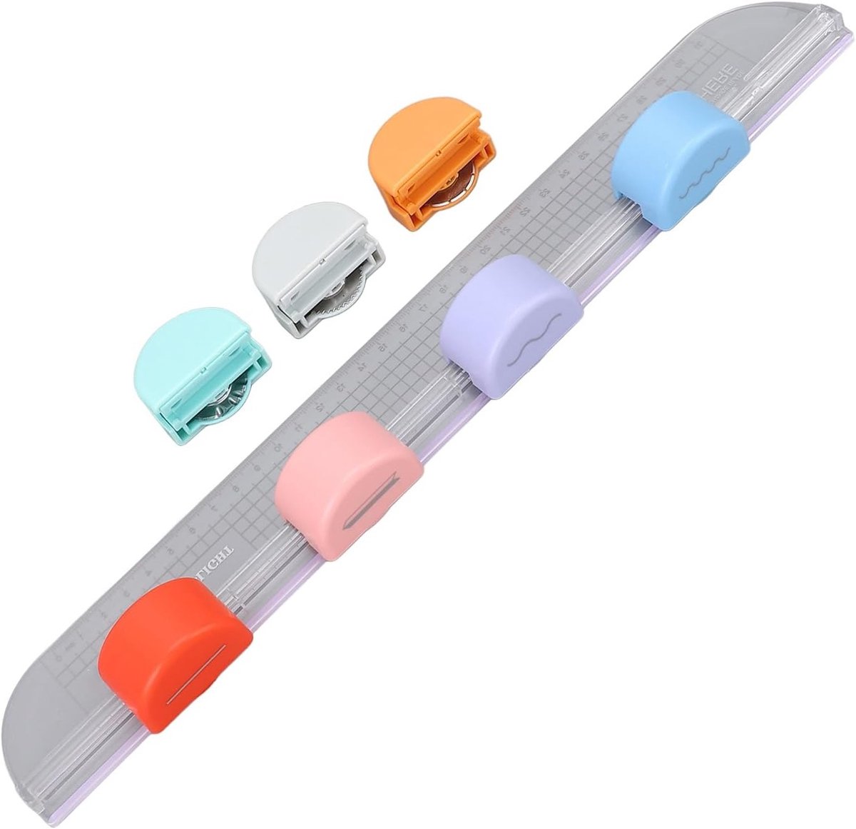 Veelzijdige 7-in-1 Papier Snijder met Locatieruler - Perfect voor Recht, Gestippeld, Vouwen en Stempelen