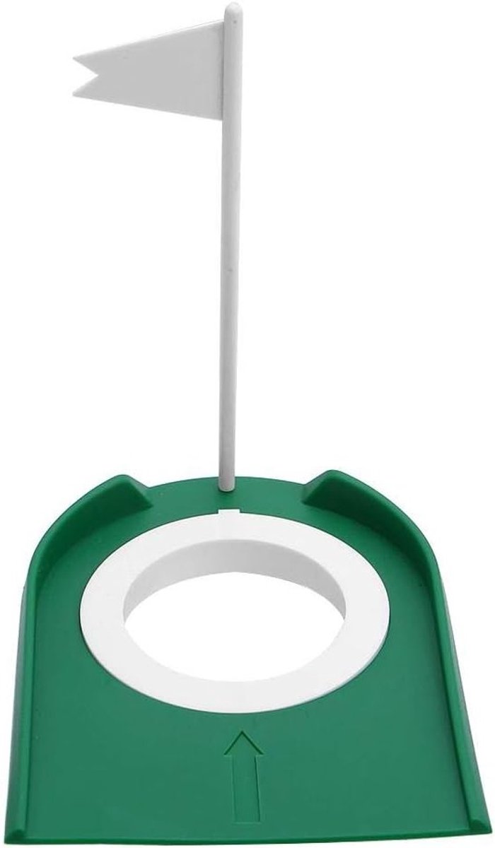 Praktische Plastic Putting Cup Oefenhulpmiddel met Verstelbaar Gat en Witte Vlag voor Golftraining en Verbetering van Puttingvaardigheden