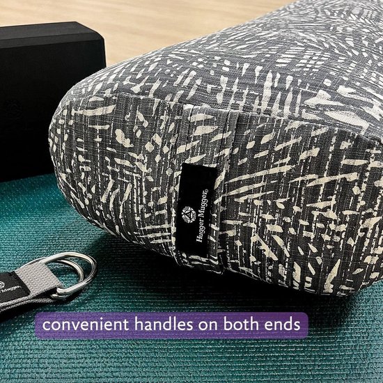 Yoga Bolster - Steun Kussen - Ontspannende Yoga - Stabiele Platte Zijden - 5 Pounds - Zwart — afbeelding 3