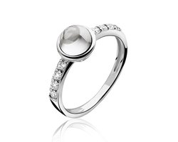 ZINZI zilveren ring wit ZIR927