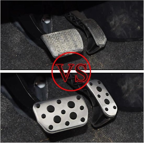 Auto Pedaal Set - Pedaal Covers - Verbeterde Rijervaring - Stabiele Grip - 2PC AT - Zilver — afbeelding 3