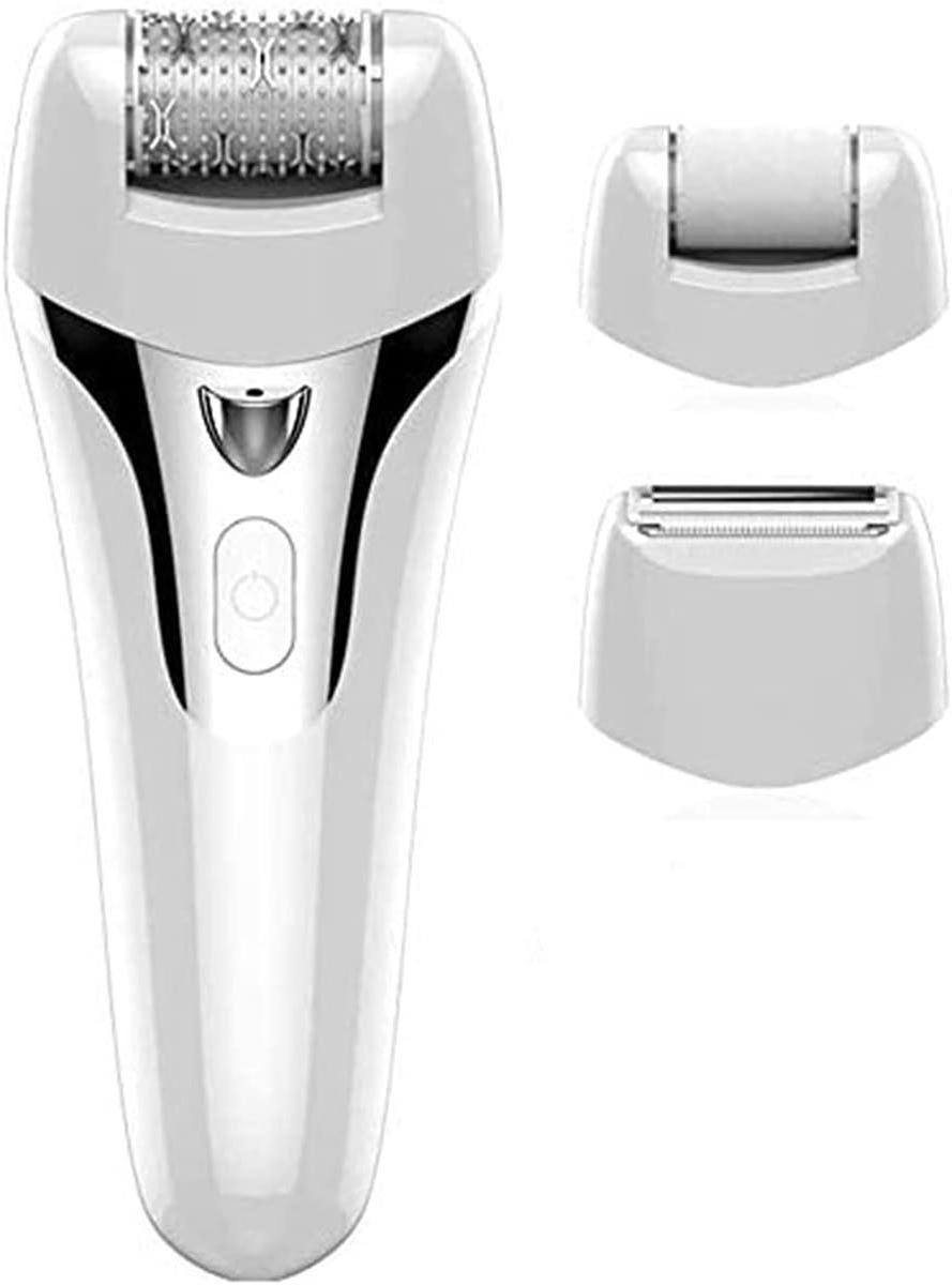 Elektrische Epilator - Ontharingsapparaat Gezicht - Gladde Huid - 3-in-1 Scheerkop - USB Oplaadbaar - Wit