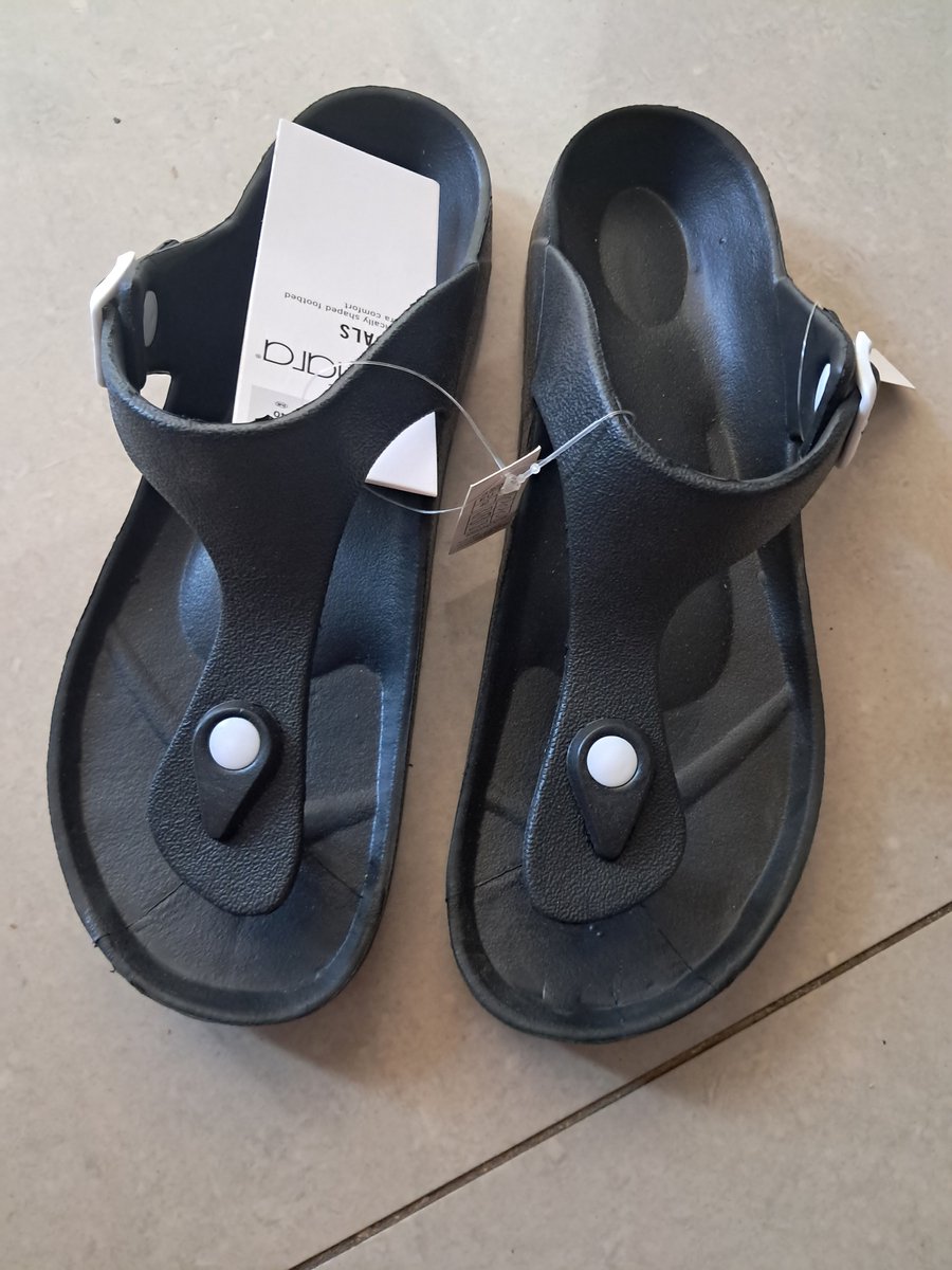 Esmara Teenslipper - Zwart - Maat 37 - Anathomisch gevormd voetbed