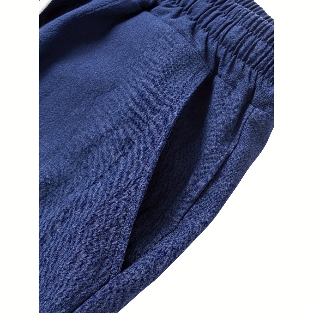 Currero Linnen Broek Heren - Zomerbroek - Volwassenen - Lange Broek - Pantalon - Strandbroek - Zomer - Ibiza Stijl - Marineblauw L