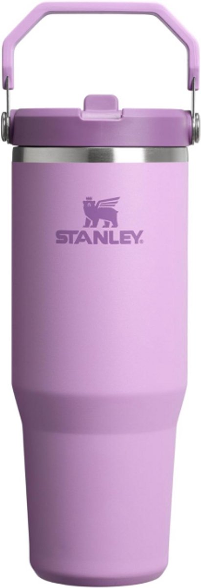 STANLEY IceFlow 2.0 Flip Straw Tumbler 30 oz / 0.86L (Lilac) – Geïsoleerde RVS Drinkfles met Handvat – Lekvrije Thermosbeker met Flip Straw – BPA-vrij
