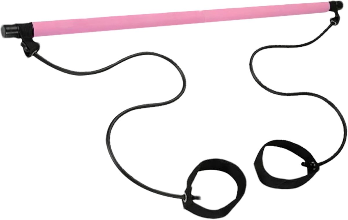 Pilates Bar Kit - Fitness Bar - Krachtige Lichaamstraining - Afneembaar Ontwerp - 49.61 x 13.49 cm - Roze