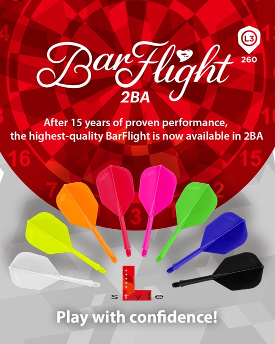 L-style Barflight Black L3 260 Flight & Shaft combinatie 1 set (3 stuks) van L-Style — afbeelding 2