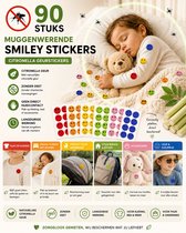 JN® Muggenstickers - Smileys - Citronella Geurstickers - Volwassenen & Kinderen - Muggen & Insecten