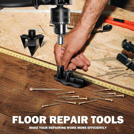 Vloerreparatie Kit - Hout Piep Oplosser - Vloer Repareren - Complete Set 5 Tools - 50 Schroeven - Niet Gespecificeerd — afbeelding 2