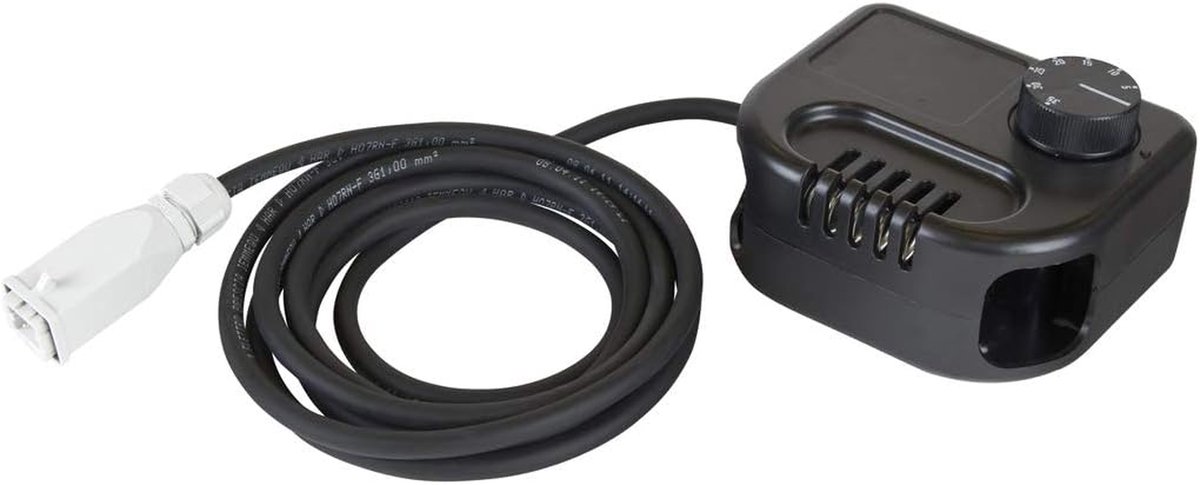 Thermostaat - Temperatuurregelaar - Verwarming regelen - Met 10m kabel - 25 x 17 x 14 cm - Zwart