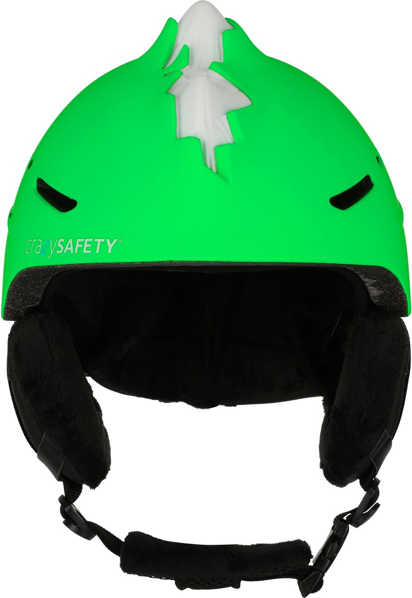 Skihelm volwassenen| Groene Bone Spike (M) | Crazy Safety| EN1077 Gecertificeerd