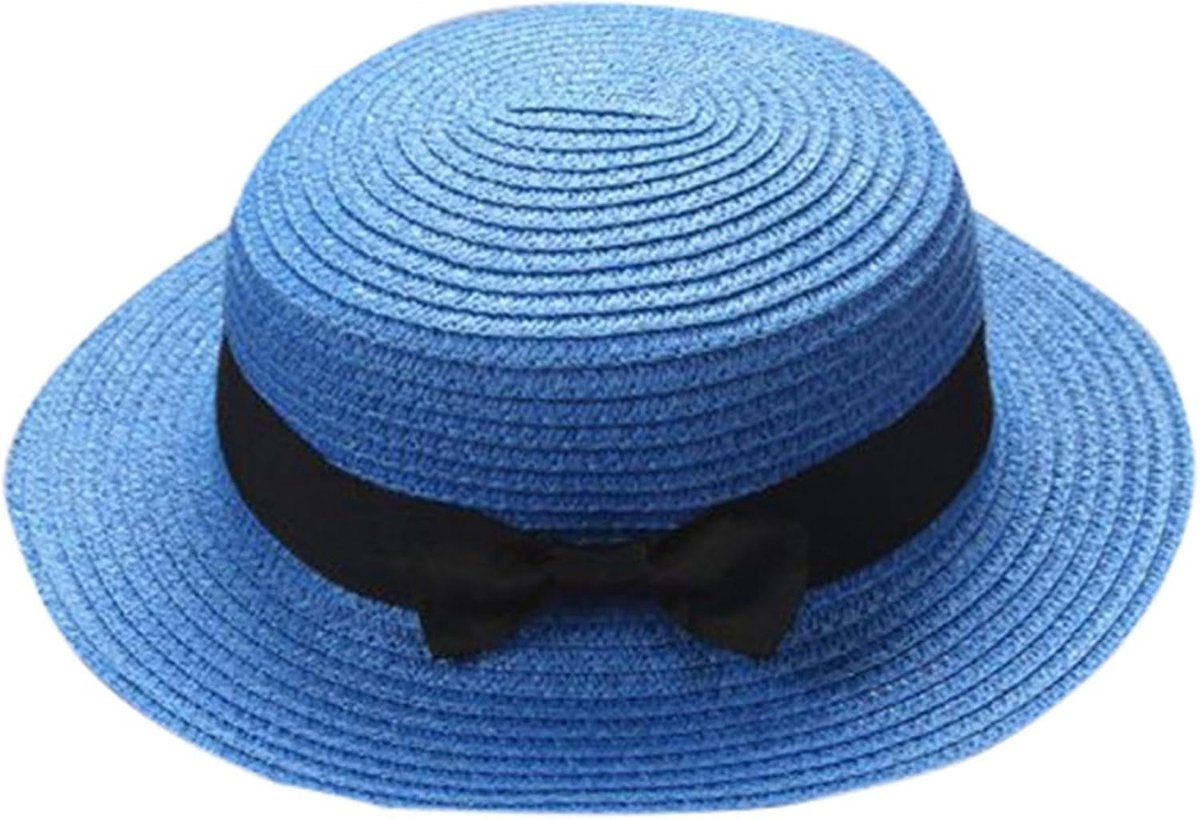 Baby Kinder Hoed - Kinderpet Meisjes Jongens - Bescherming Zomer - Strik Decoratie - One Size - Wit