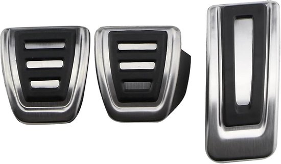 Pedaalhoezen RVS - Auto Pedaal Covers - Verbeterde Veiligheid - Antislip Ontwerp - Set van 3 - Zilver — afbeelding 5