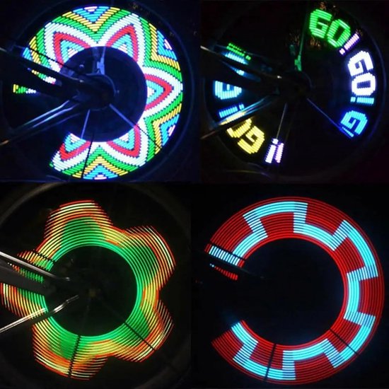 Fietswiel Verlichting - Spaaklampjes Banden - Fietsen Verfraaien - Waterdicht Schokbestendig - 9.5cm x 7cm - Blauw — afbeelding 5