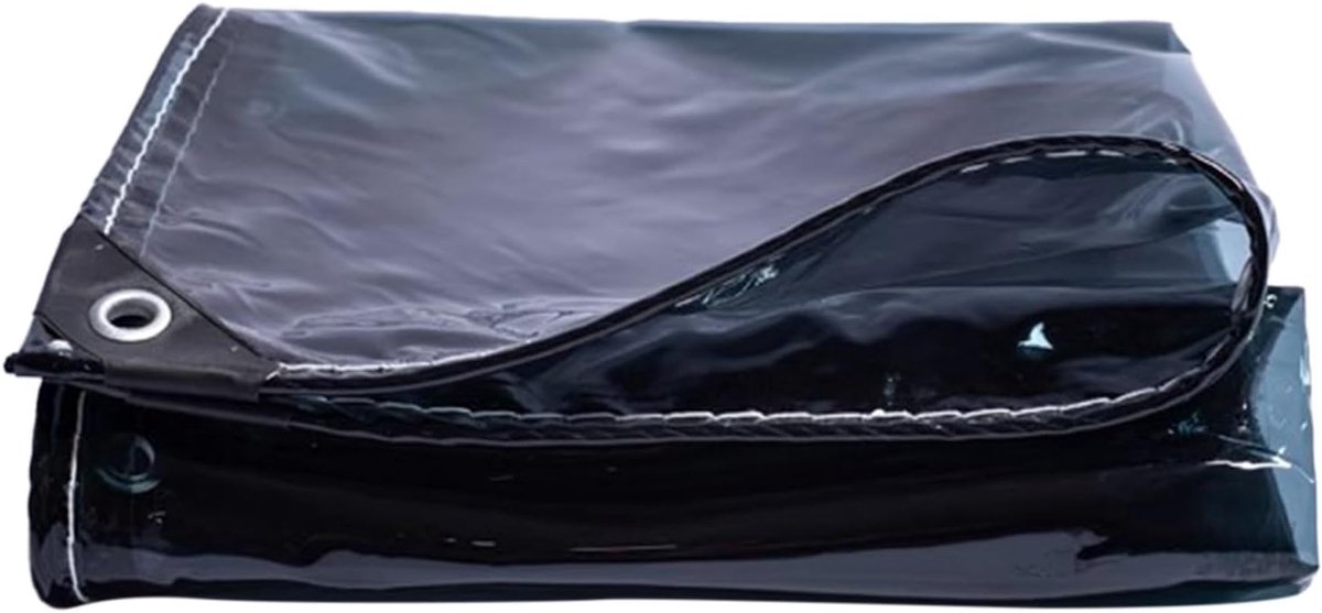Zwaar Zeildoek - Waterdicht Dekzeil - Afdekken Tuinmeubelen - Verdikte PVC - 5x6m - Zwart