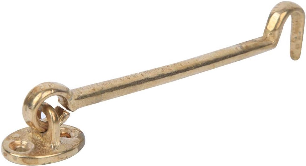 SnelShoppen - Antique Wind Hook Retro Brass-Kleur Veiligheid Raamsluitingen voor Thuis, Kantoor, Supermarkt en Fabriek, 17 x 3,1 cm