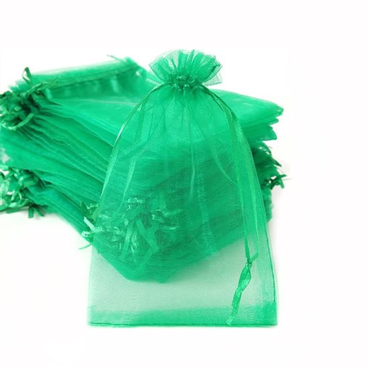 Organza Zakjes 10 x 15 cm - Cadeauzakjes - Snoepzakje - Sieradenzakje - Koordsluiting - 100 Stuks