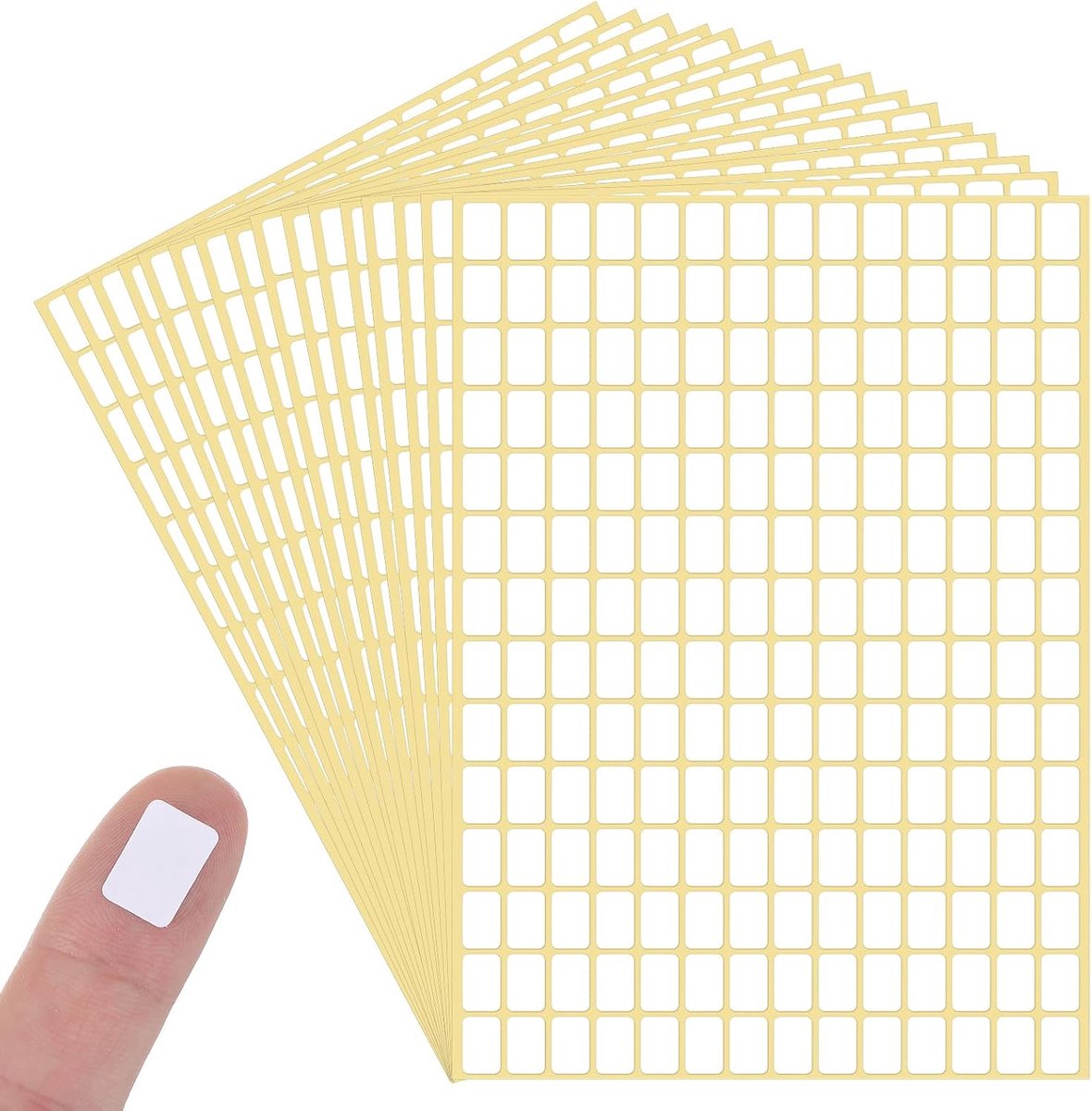 SnelShoppen - 5880 Stuks Matte Witte Zelfklevende Labels voor Schrijven - Verwijderbare Prijsstickers voor Brillen, Dozen, Bestanden, Enveloppen, Scho