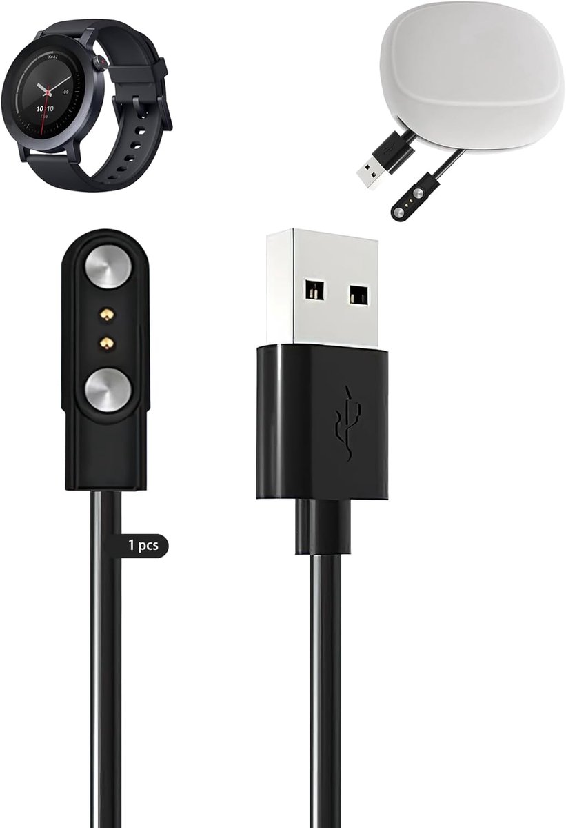 Oplaadkabel voor smartwatch - magnetische bevestiging - snel opladen - draagbare siliconen opbergtas - ShopVlot