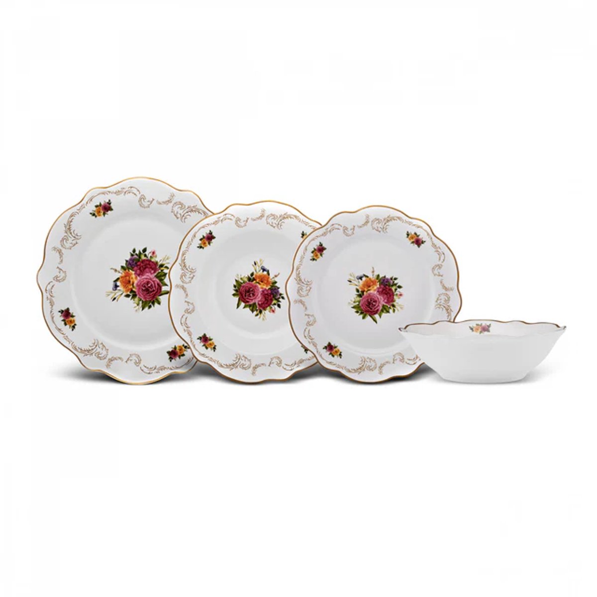 Karaca Antique - Porseleinen Serviesset – 24-delig – 6 Personen – Diner Servies