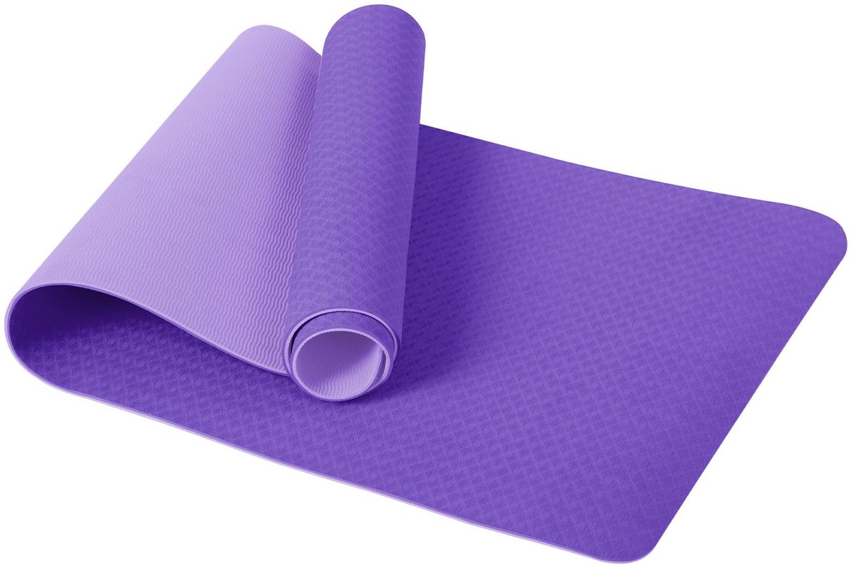 SnelShoppen - Narwhal Yogamat TPE, Antislip, 6 mm Dikke Gymnastiekmat, Sportmat met Draagriem, Lichte Fitnessmat voor Yoga, Pilates, Workout, Thuis en