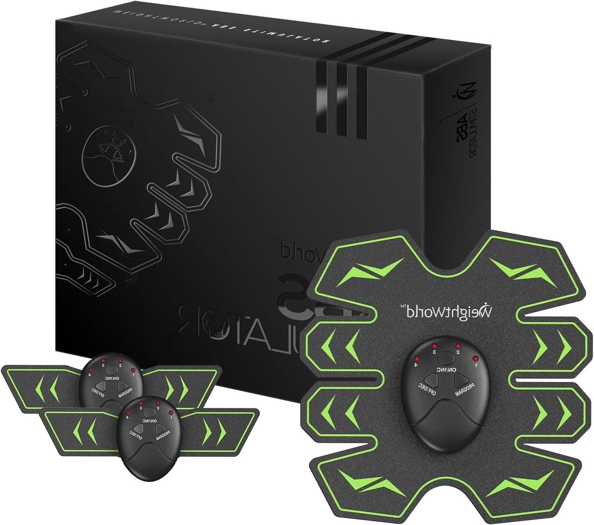 Buikspiertrainer Set - EMS Trainer - Thuis Trainen - 8 Gelpads - USB Oplaadbaar - Zwart