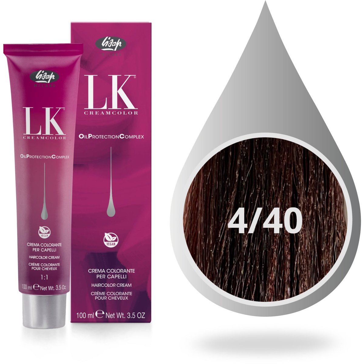 Lisap – Lk Opc 4/40 – Natuurlijk Mahoniebruin 100 ml