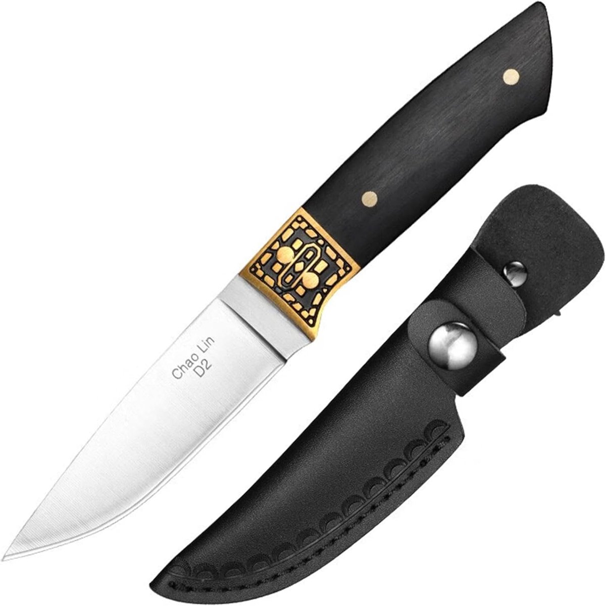 SnelShoppen - Plys Boning Knife - Handig Vleesmes - Outdoor Snijmes - Kleine Geproduceerde Keukenmes met Leer Case - Perfect voor Camping en BBQ