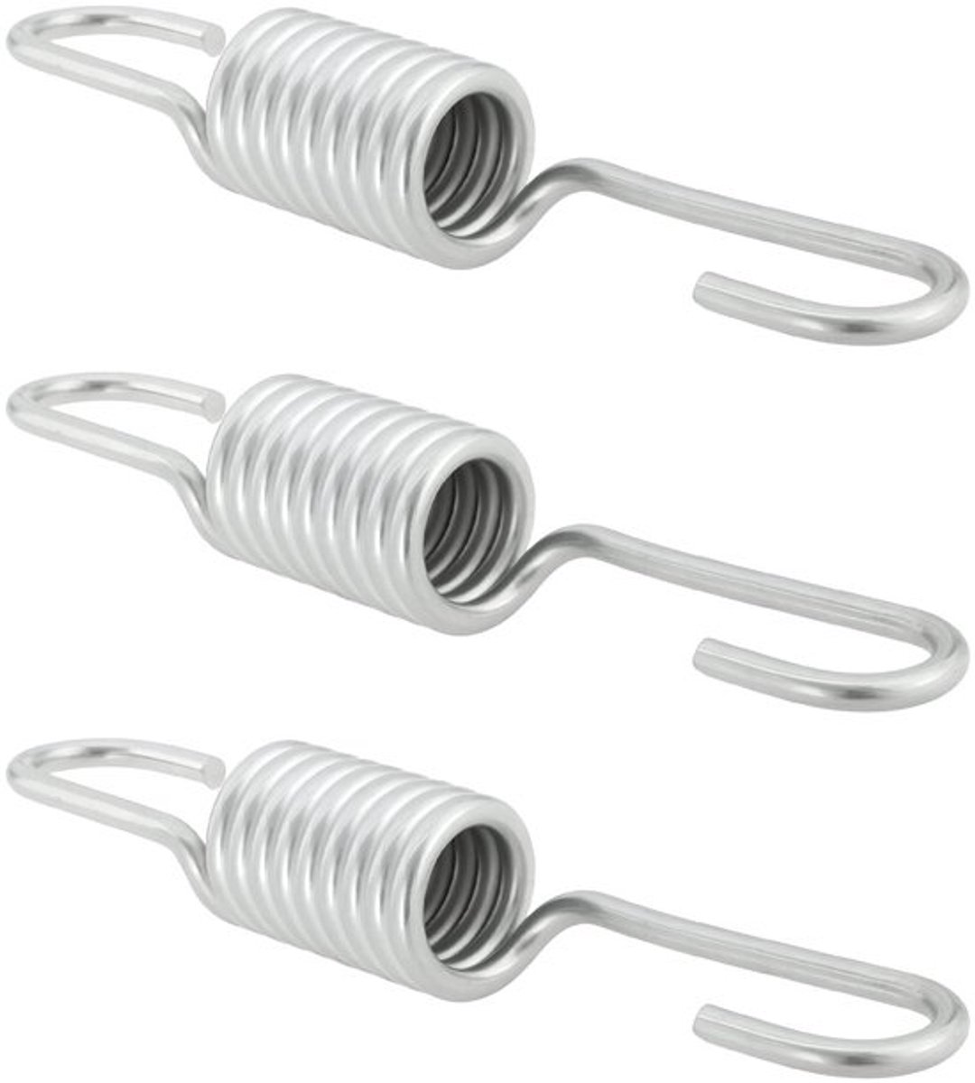 Hoofdstandaard 3 Stuks - Verzinkt Staal - Corrosiebestendig - Compatibel met MZ ES/ETS/TS/ETZ - Veerlengte 145 mm - Draaddiameter 4 mm - Sterke Spanning - Motorsteun