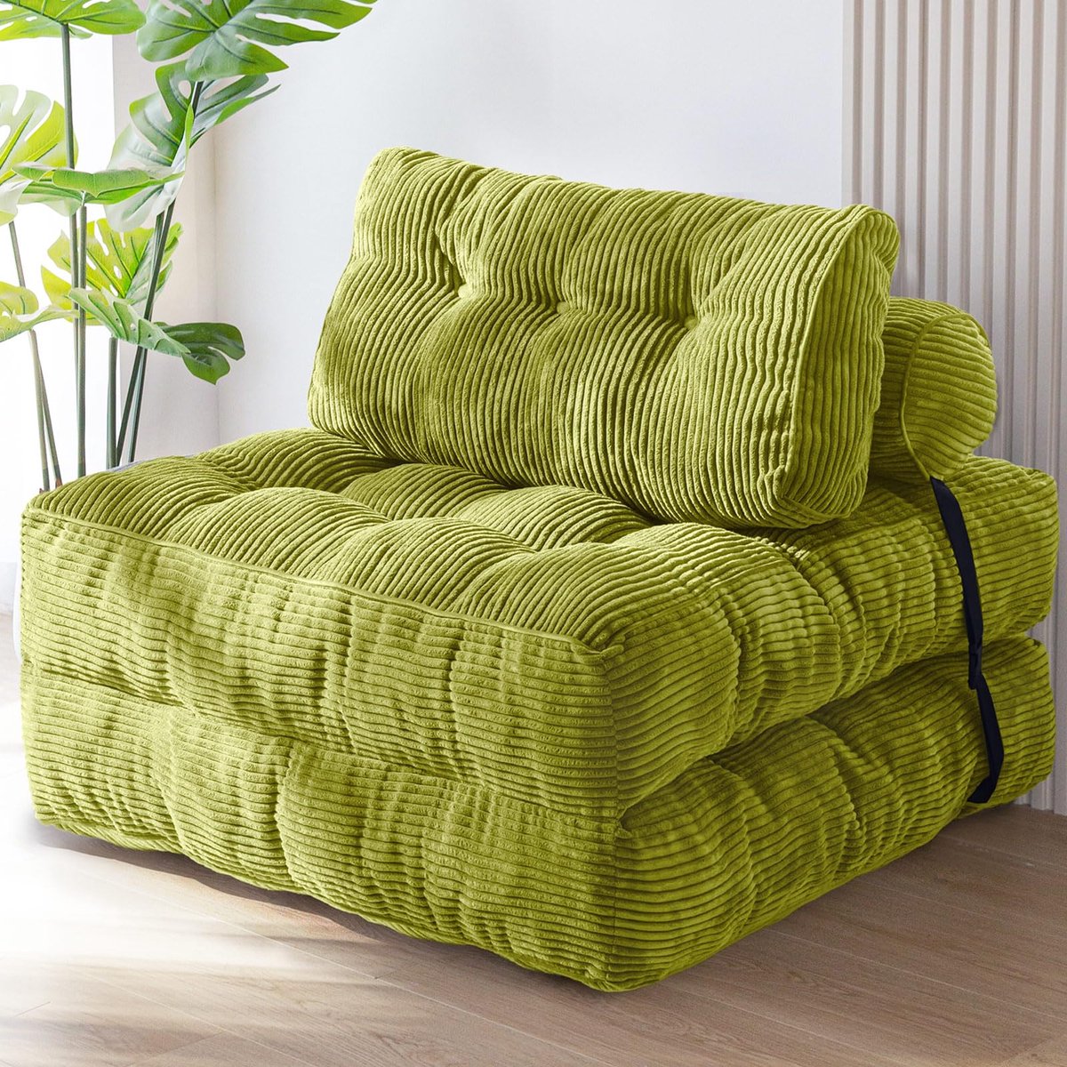 SnelShoppen - MAXYOYO Opvouwbare Slaapbank - Converteerbare Slaapstoel met Kussen - Comfortabele Matras met Rugleuning - Draagbare Stoel-Bed voor Woon