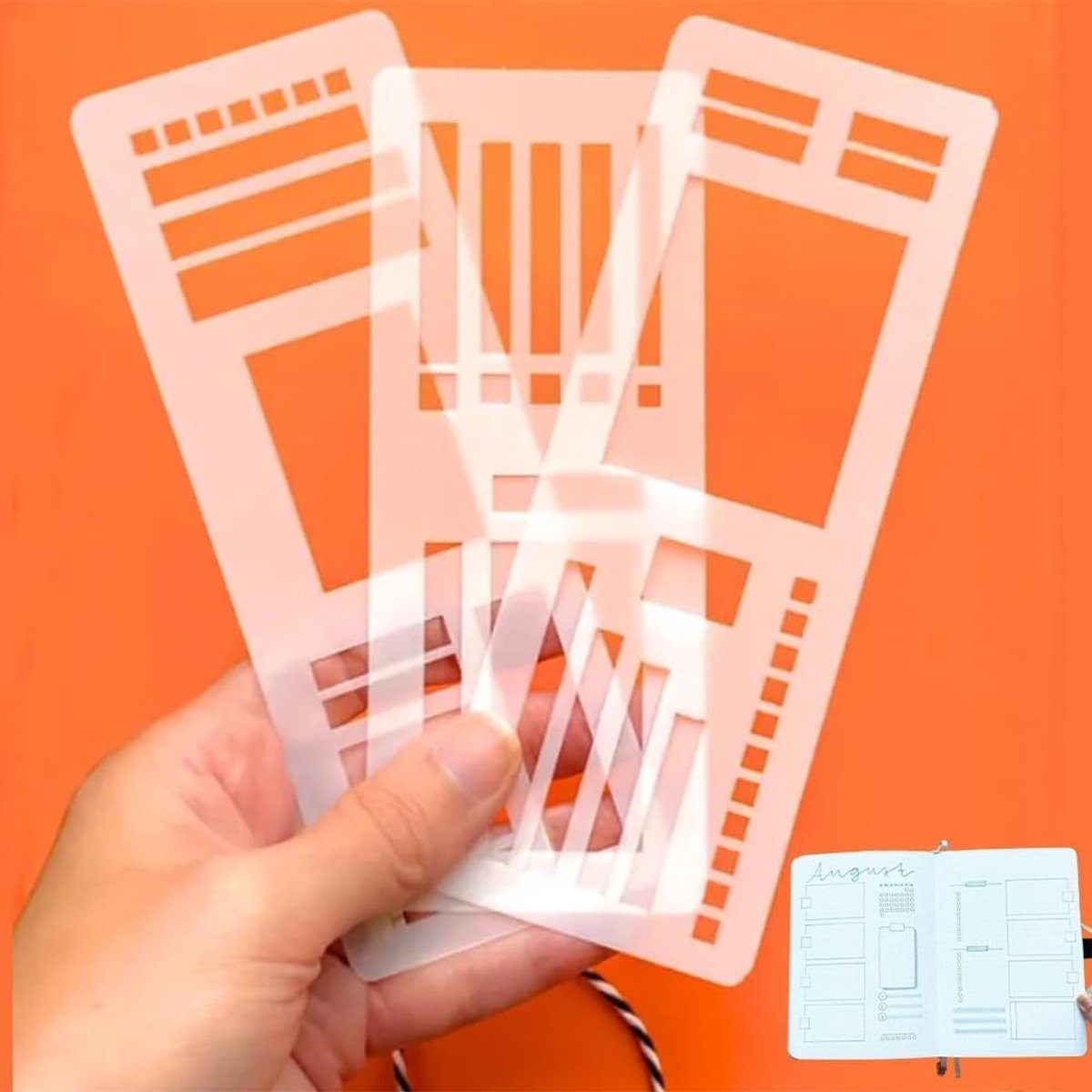 Flexibele sjablonen voor planners - handgemaakt - set van 3 - ideaal voor dagboek en checklists - SnelShoppen