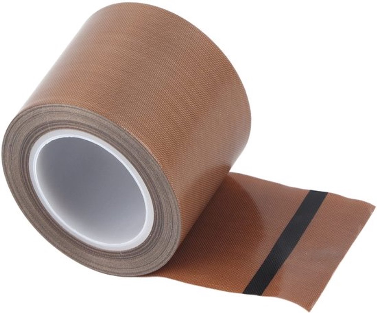 PTFE -Lijm Teflon -stof Tape, Warmtebestendige Tape PTFE Materiaal Lijm Thermische Isolatie Afdichtingstape Roll voor (Dikte 0,18*breedte 50 mm*lengte 10m)
