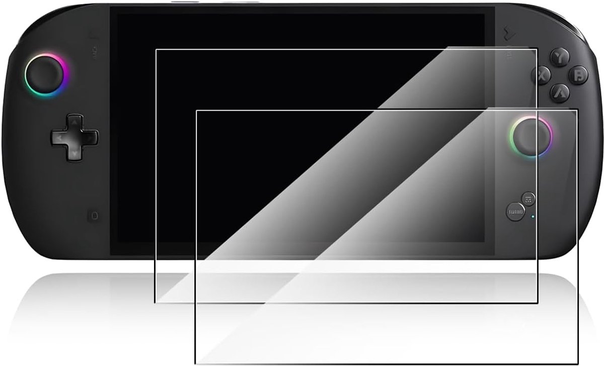 SnelShoppen - Beschermfolie voor Handheld Gaming-PC, 9H Hardheid, Gehard Glasfolie, Krasbestendig, Vingerafdrukbestendig, Luchtbelvrij, 2 Stuks voor O